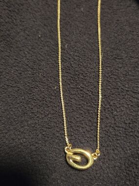 Givenchy Shiny Gold Loop Link Necklace